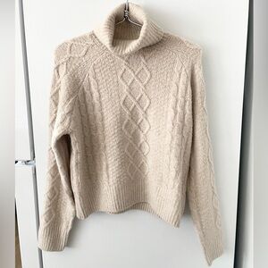Joie Cable Knit Turtleneck Sweater